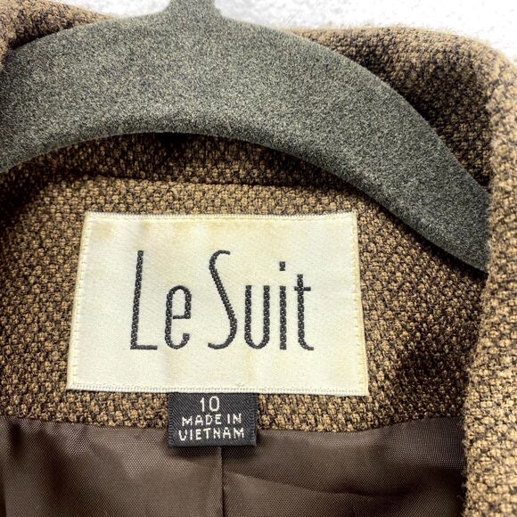 Le Suit Brown Business Work Blazer Womens Size 10 - Picture 4 of 10